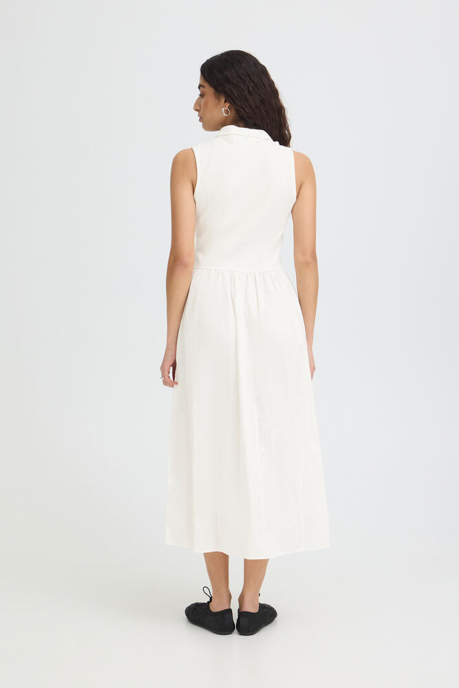 ICHI Monna Polo Dress - White