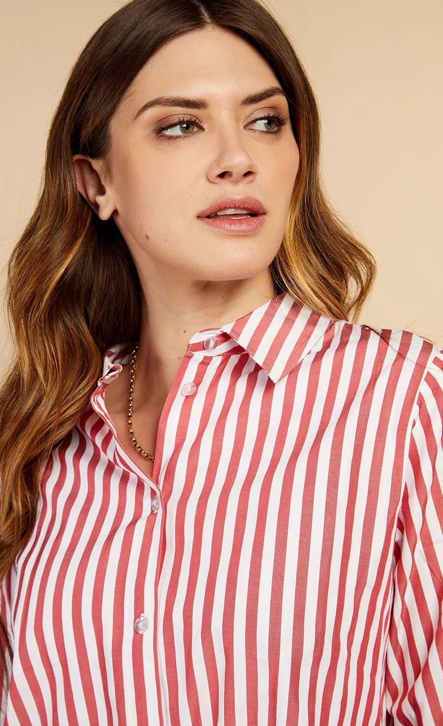 LM Red Stripe Shirt by Vogue Williams