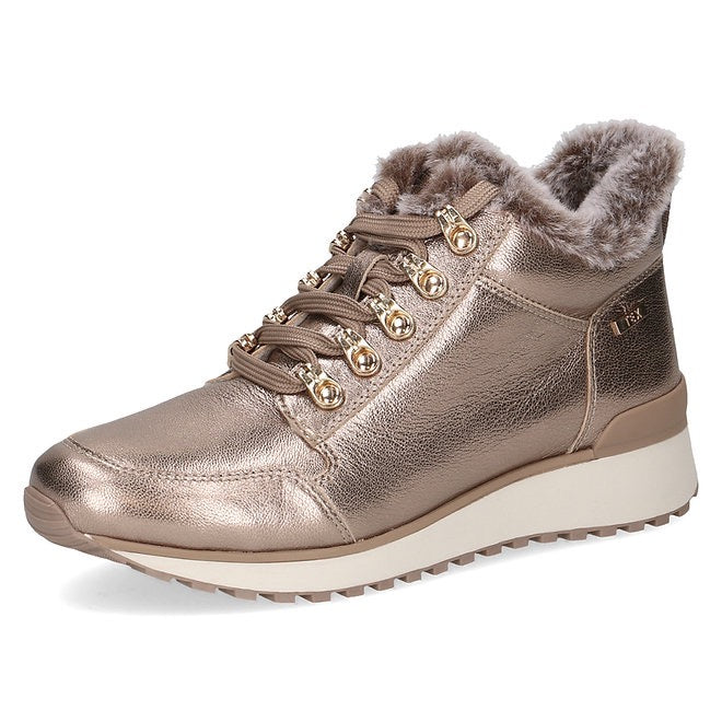 Caprice High Top Taupe Metallic Boot