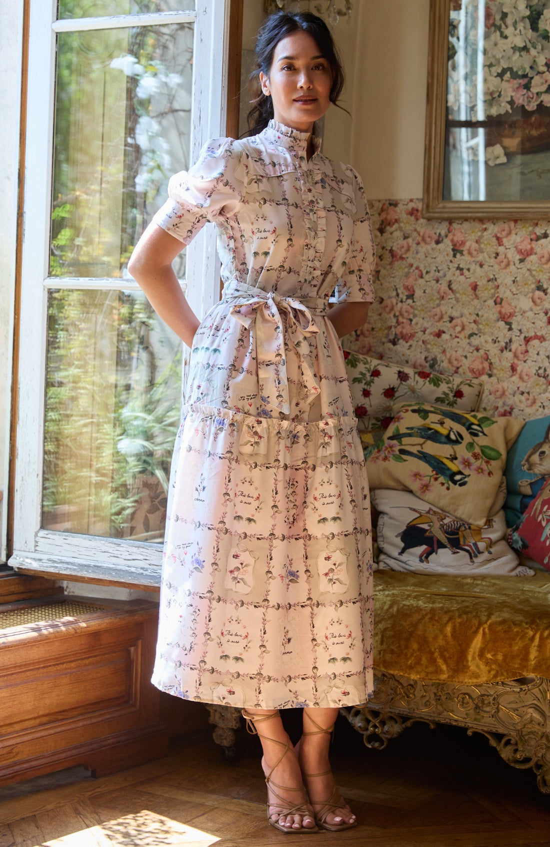 Hope & Ivy The Pamela Midi Dress - Pastel