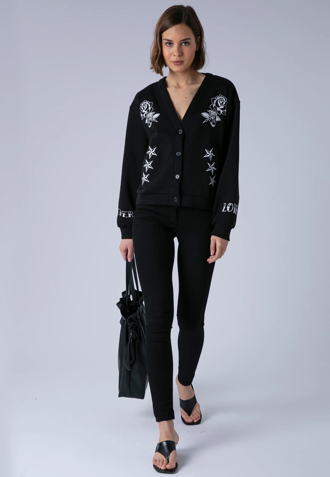 Religion Love Cardigan - Black/Multi