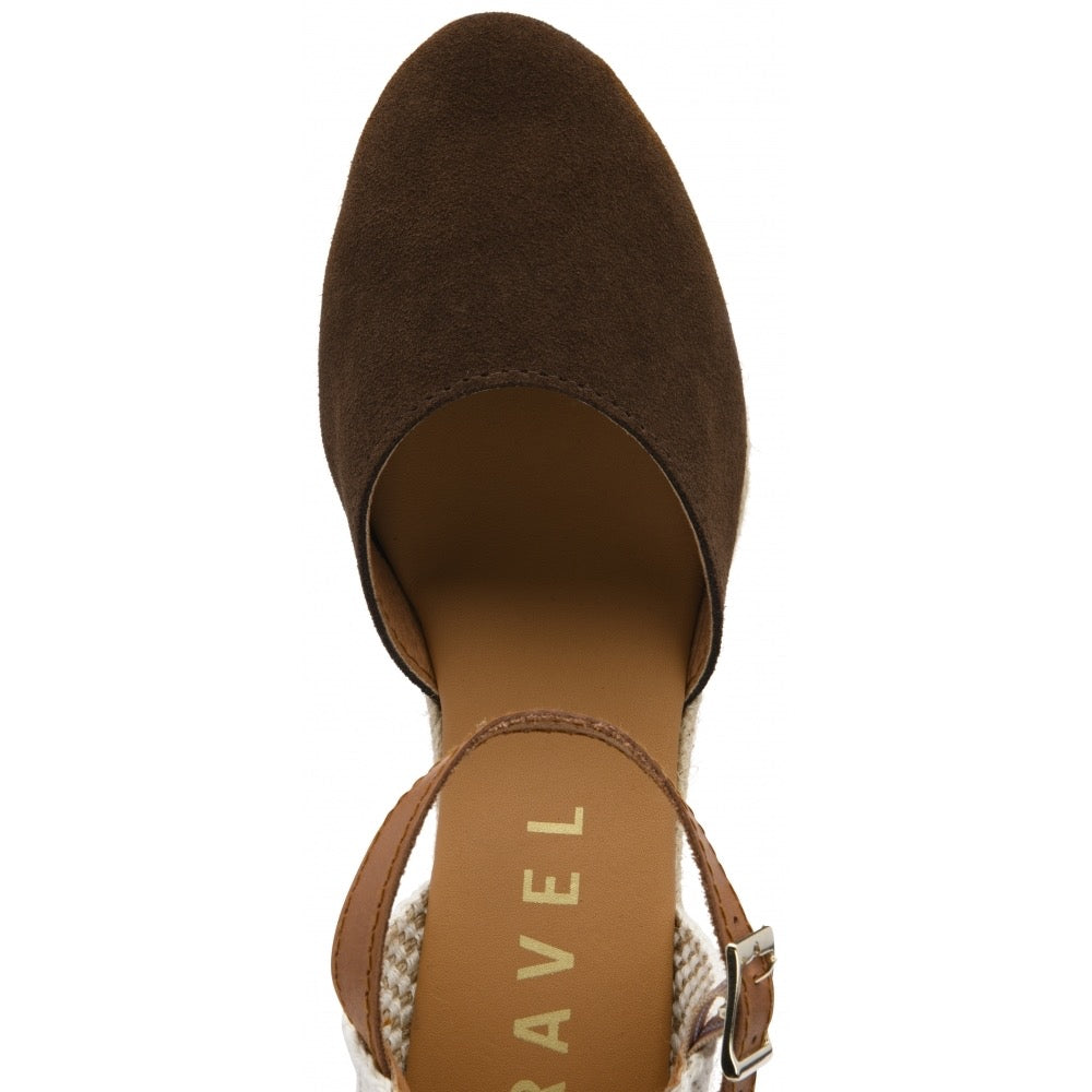 Ravel Burril Suede Espadrille Wedge Shoes - Brown
