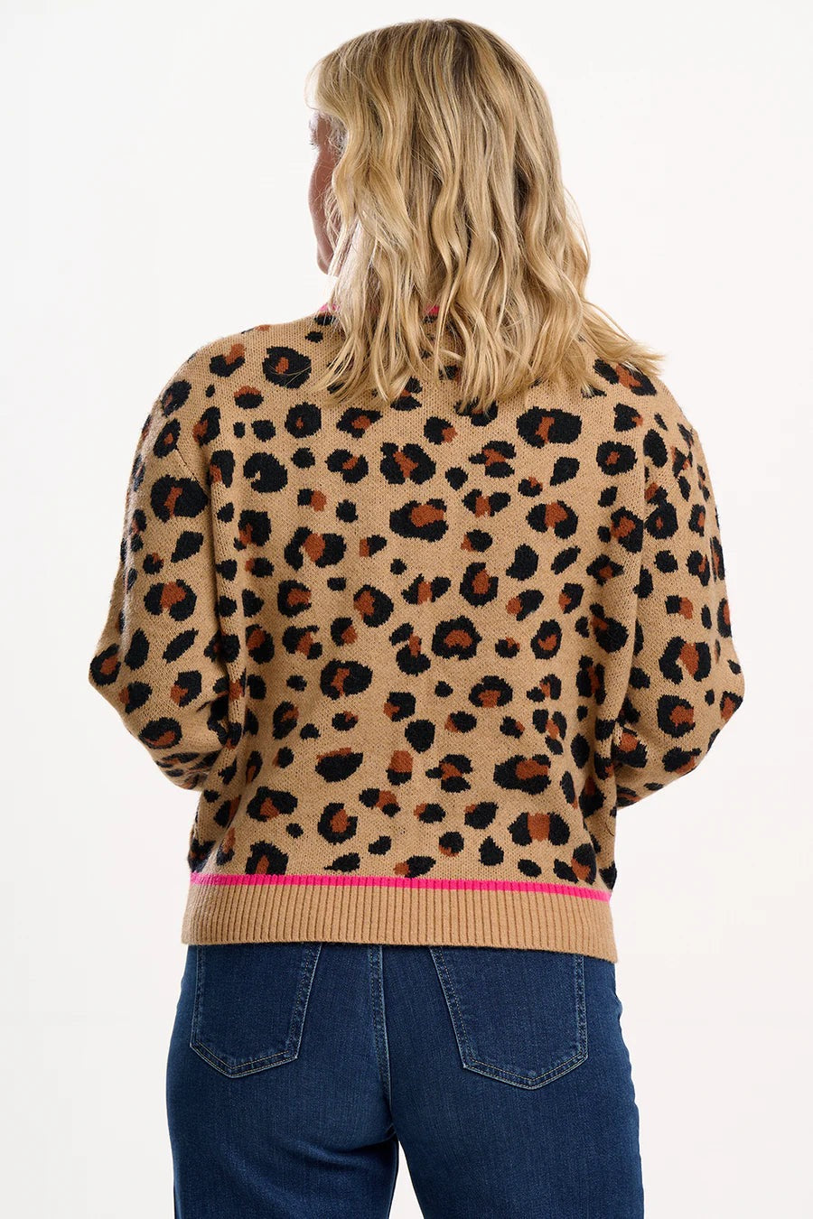 Sugarhill Brighton Solan Knitted Bomber - Leopard