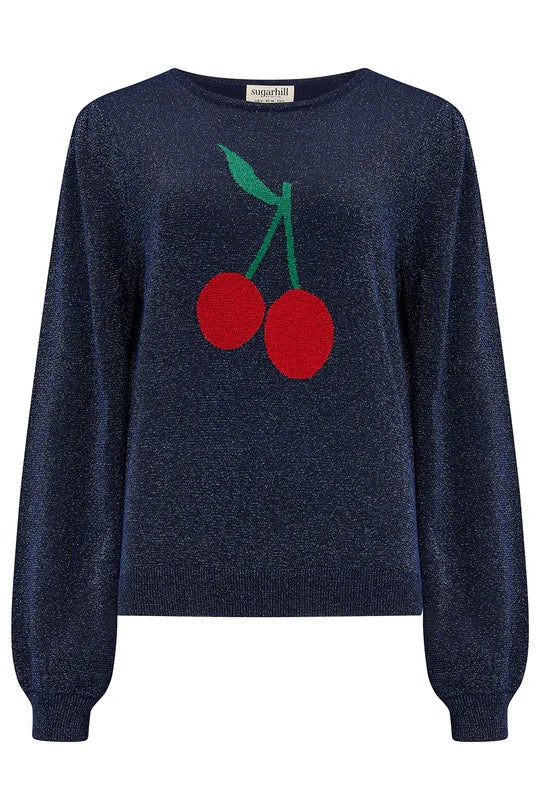 Sugarhill Brighton Tiff Jumper - Navy, Cherry Good