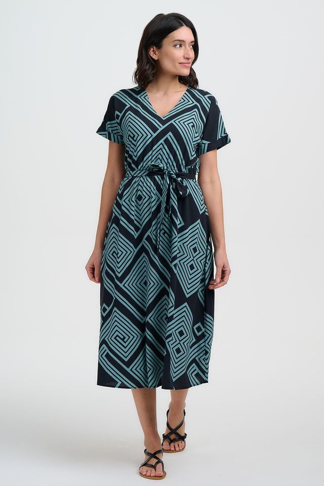 Sugarhill Brighton Bethan Midi Dress - Black/Green