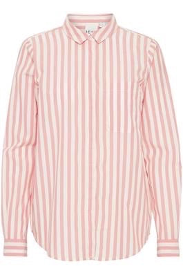 ICHI Asilo Striped Shirt Pink