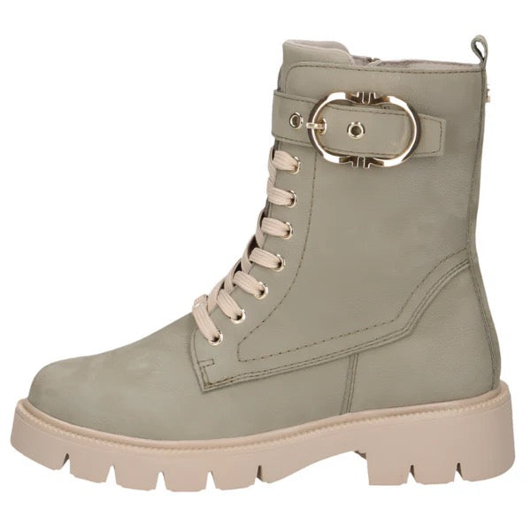 Caprice Khaki Nubuc Leather Boots