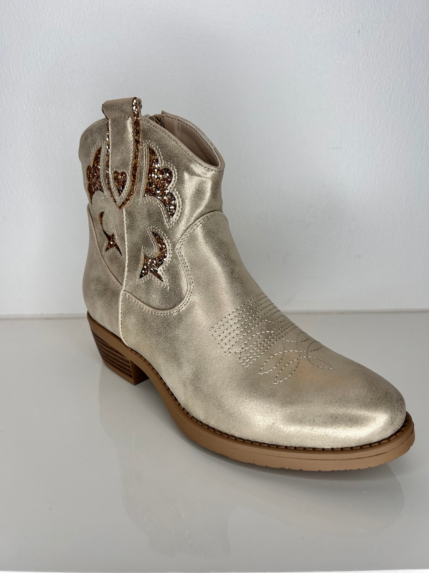 Findlay Metallic Gold Cowboy Boot