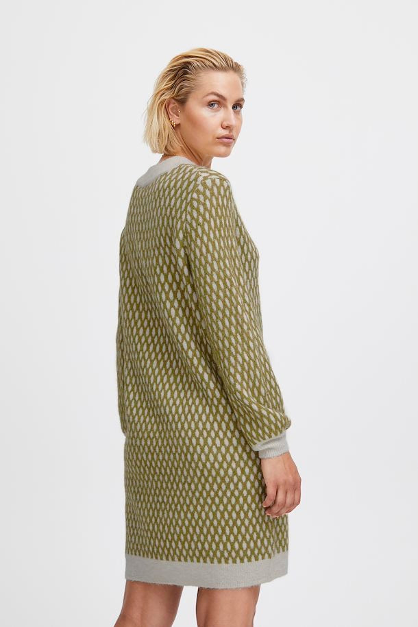 ICHI Kamara Dress Moss Green