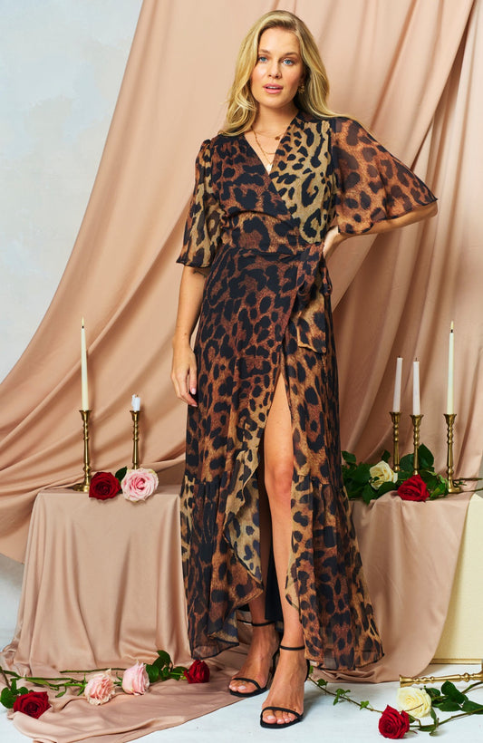 Hope & Ivy The Lexi Dress - Leopard