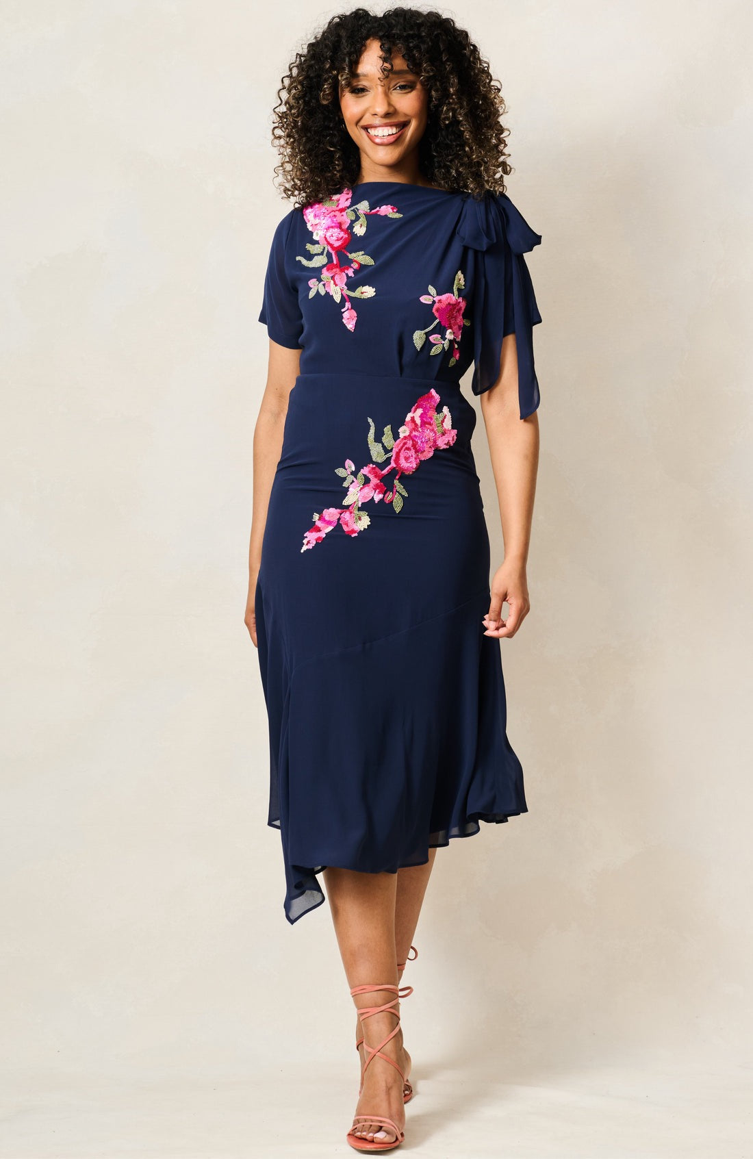 Hope & Ivy The Aubree Dress - Navy