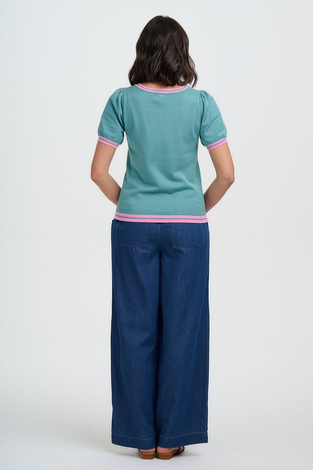 Sugarhill Brighton Dominique Knit Top - Seafoam