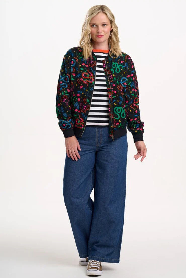 Sugarhill Brighton Bobbi Bomber Jacket - Snake Floral