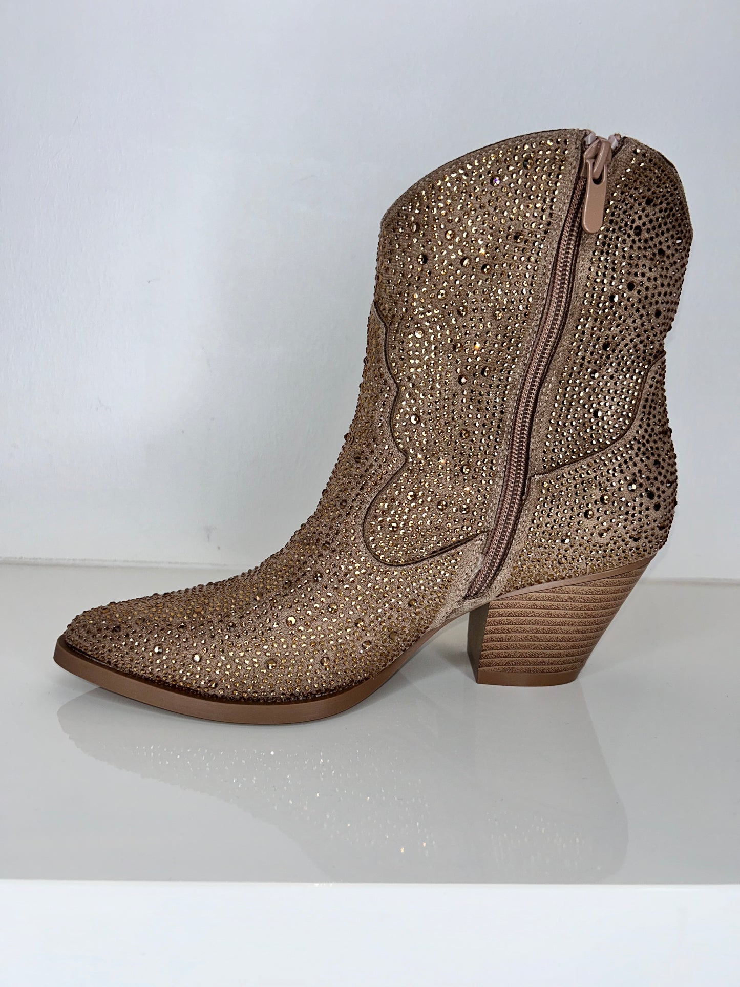 Findlay Tan Crystal Cowboy Boot