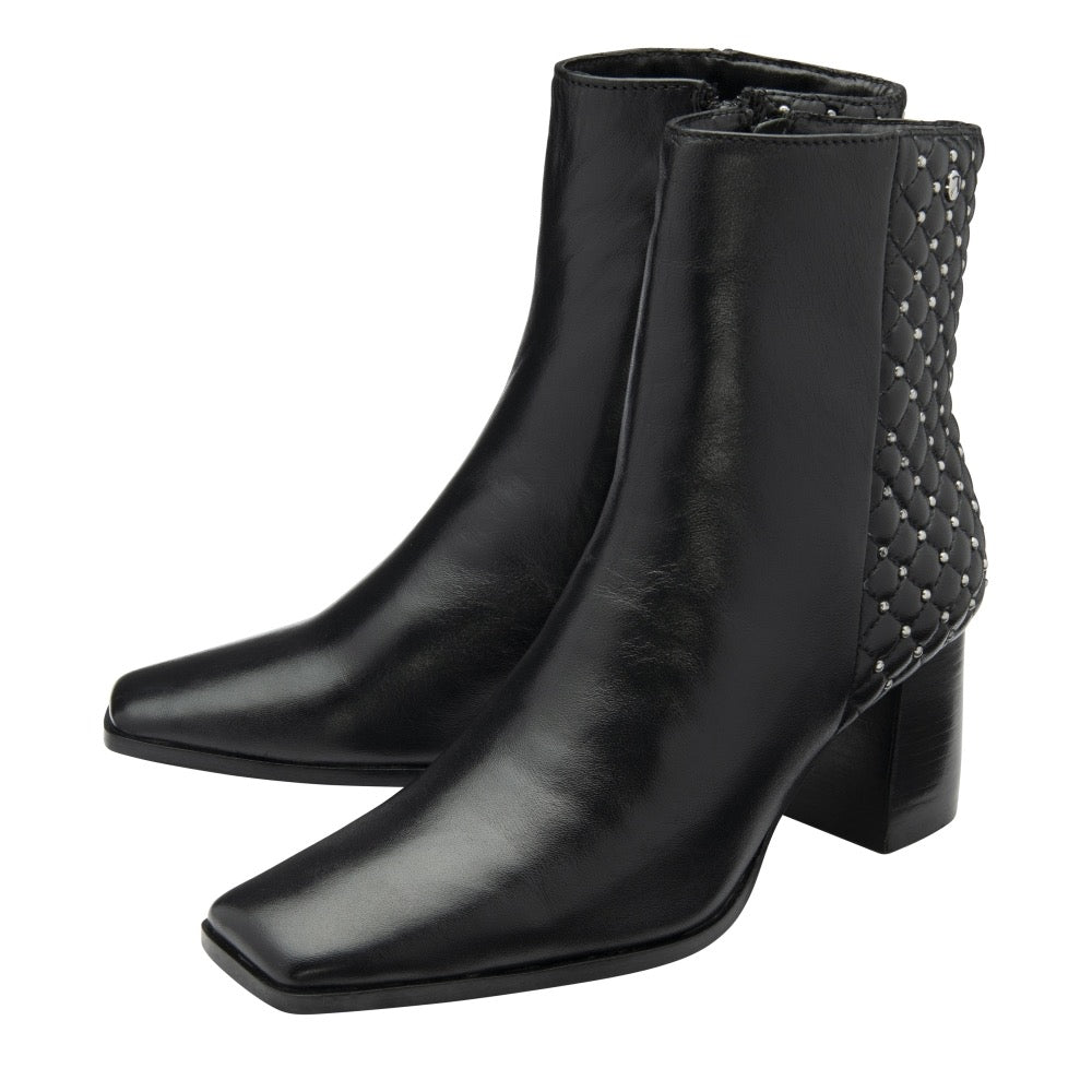 Ravel Bann Block Heel Leather - Black