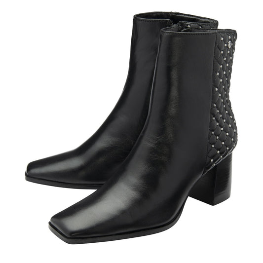 Ravel Bann Block Heel Leather - Black