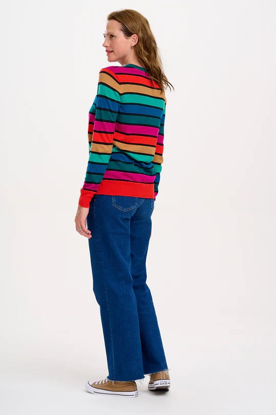 Sugarhill Brighton Astrid Jumper - Multi, Rainbow Stripes