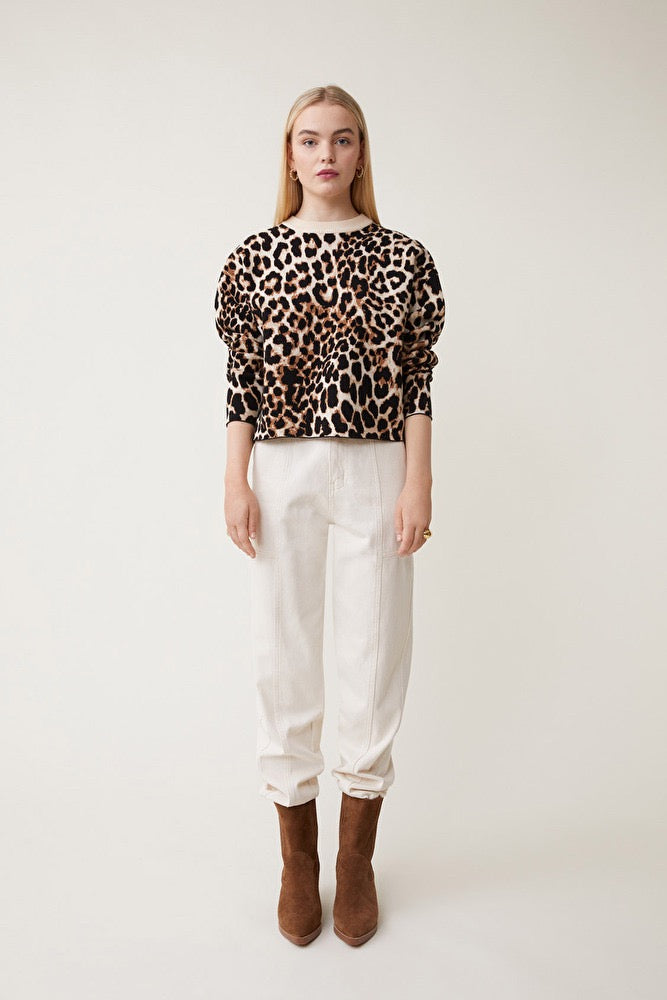 Suncoo Paris Leopard Print Sweater