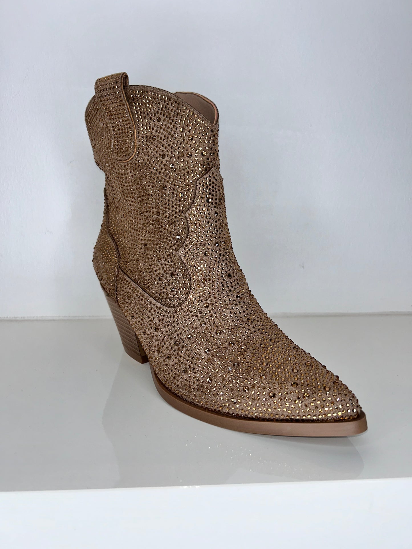 Findlay Tan Crystal Cowboy Boot