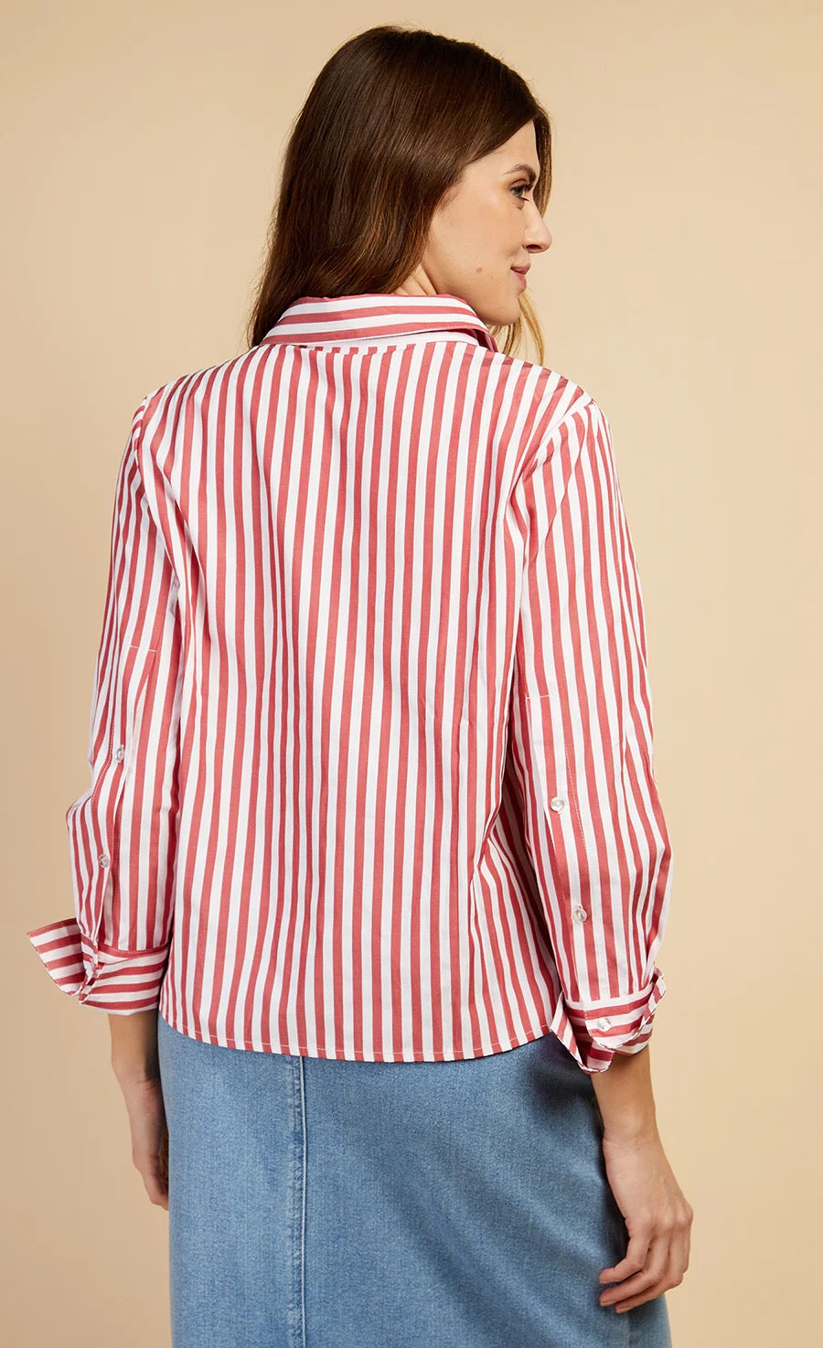 LM Red Stripe Shirt by Vogue Williams