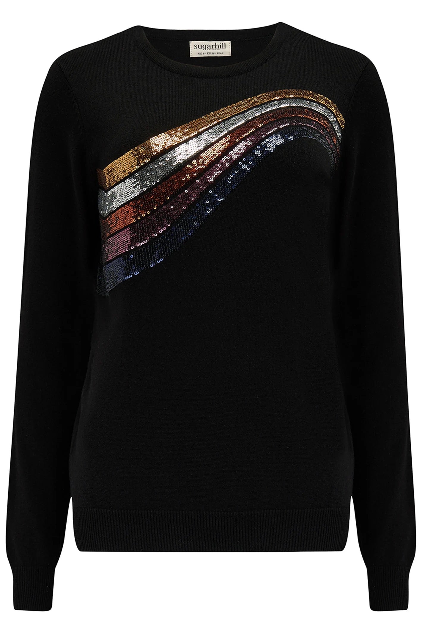 Sugarhill Brighton Black Cece Bronze Knitted Jumper