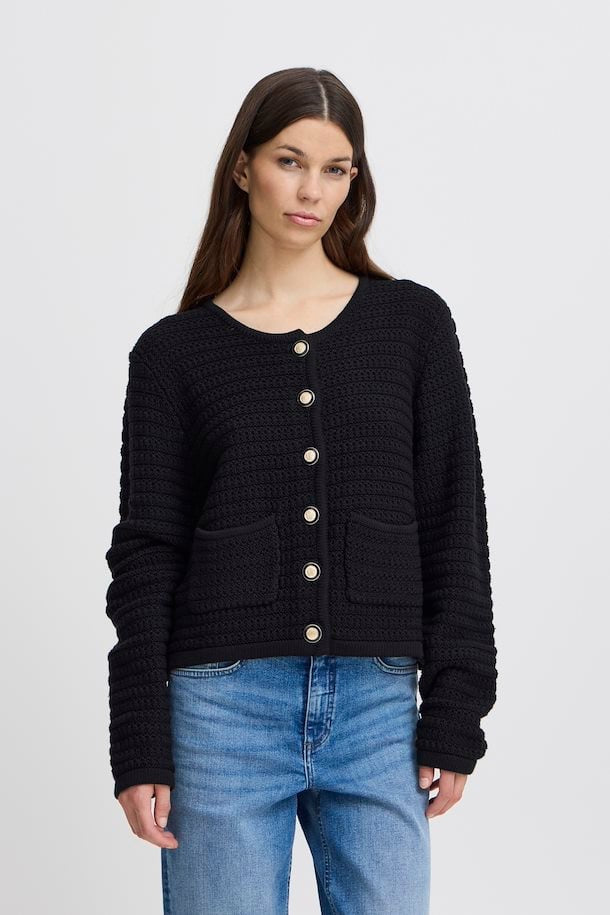 ICHI Becca Cardigan Black