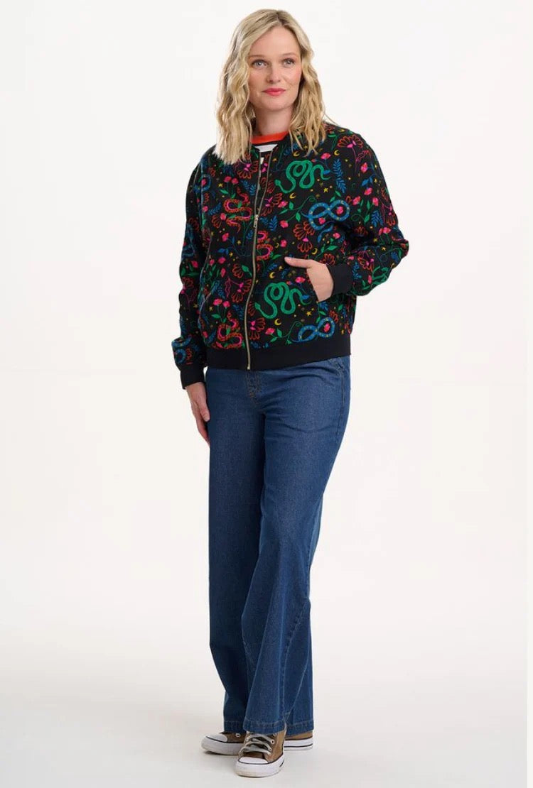 Sugarhill Brighton Bobbi Bomber Jacket - Snake Floral