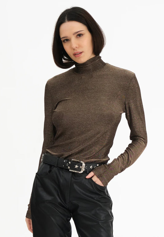 Religion Luna Polo Neck - Brown