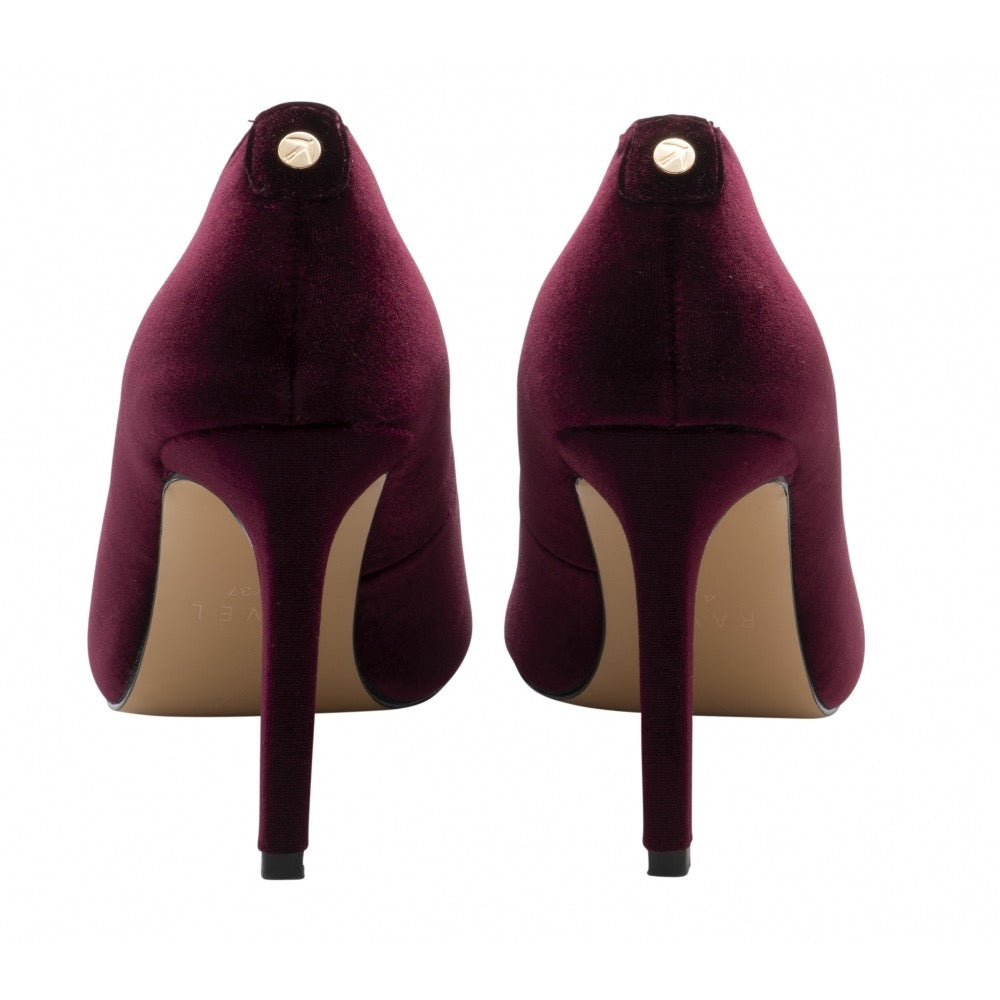 Ravel Edson Velvet Heel - Burgundy