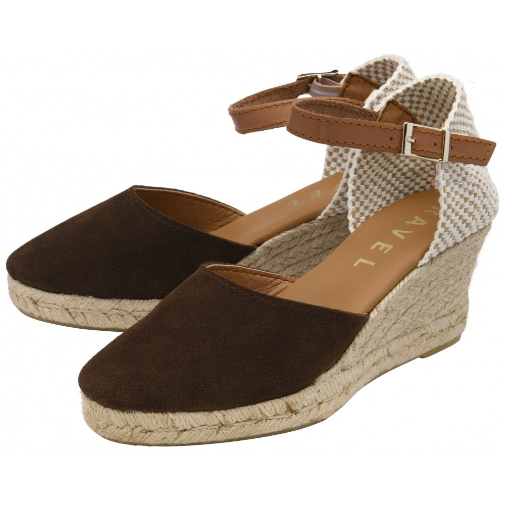 Ravel Burril Suede Espadrille Wedge Shoes - Brown
