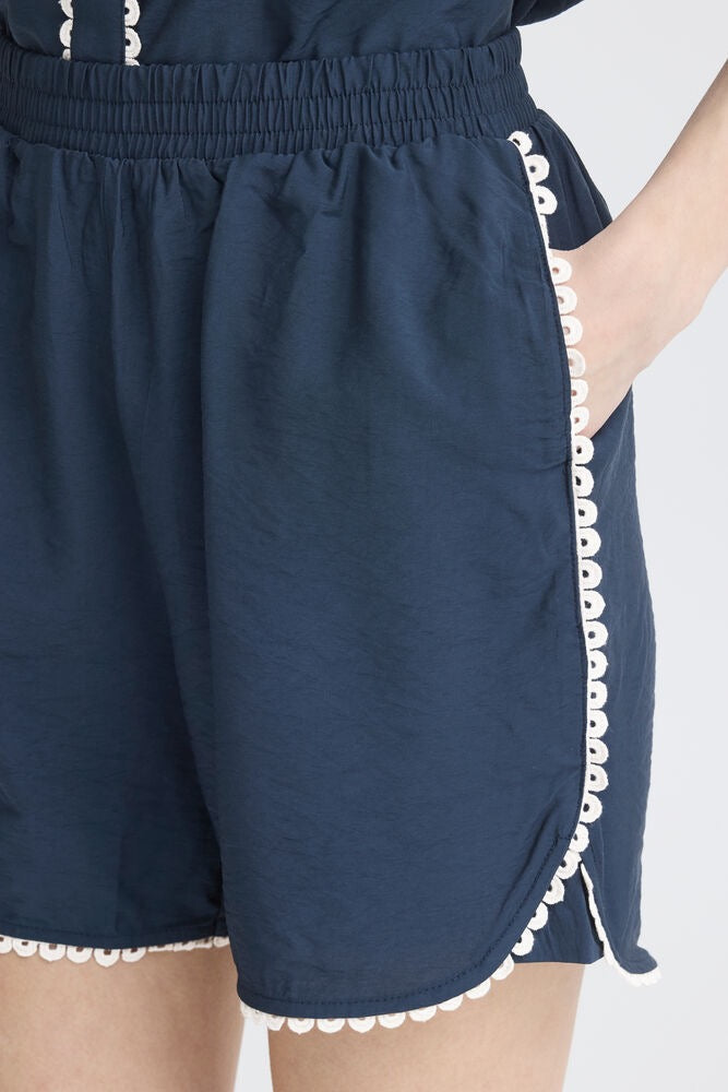 ICHI Leni Shorts - Navy