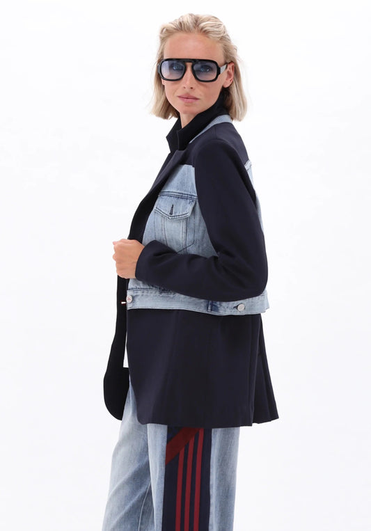 K Design Denim Tailored Jacket - Navy