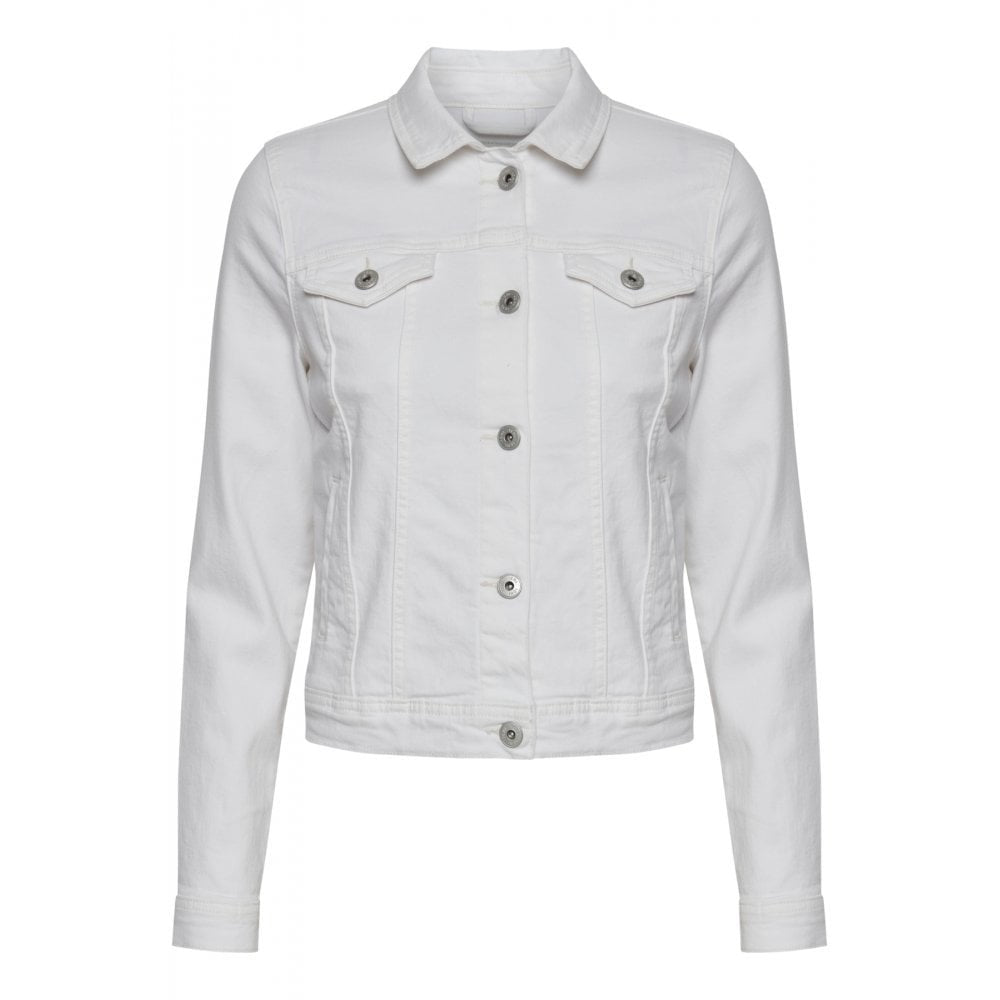 ICHI Twiggy Denim Jacket White