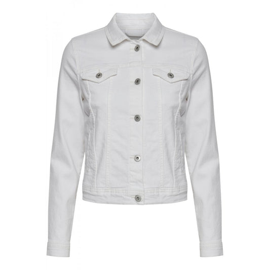 ICHI Twiggy Denim Jacket White