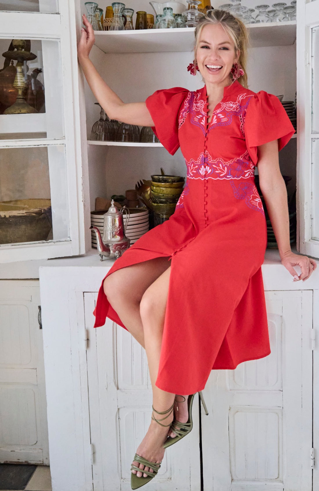 Hope & Ivy The Thalia Dress - Red