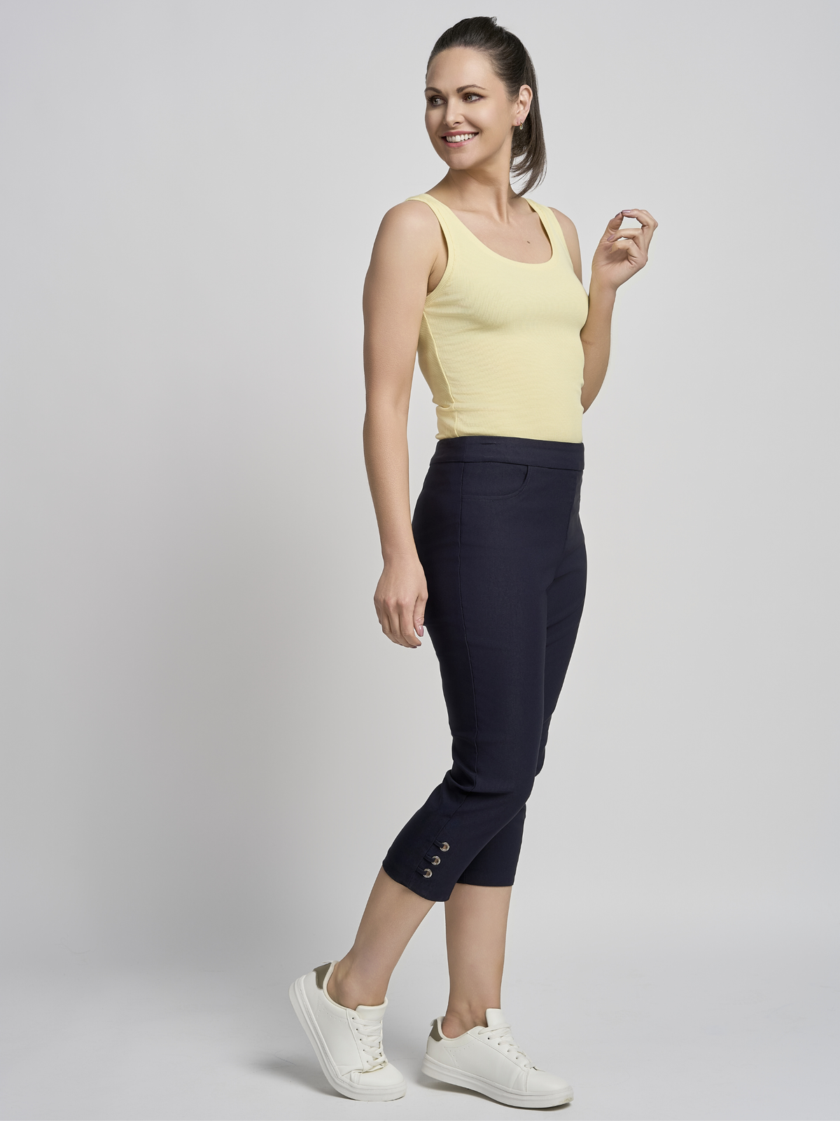 Pinns Crop Trouser - Navy