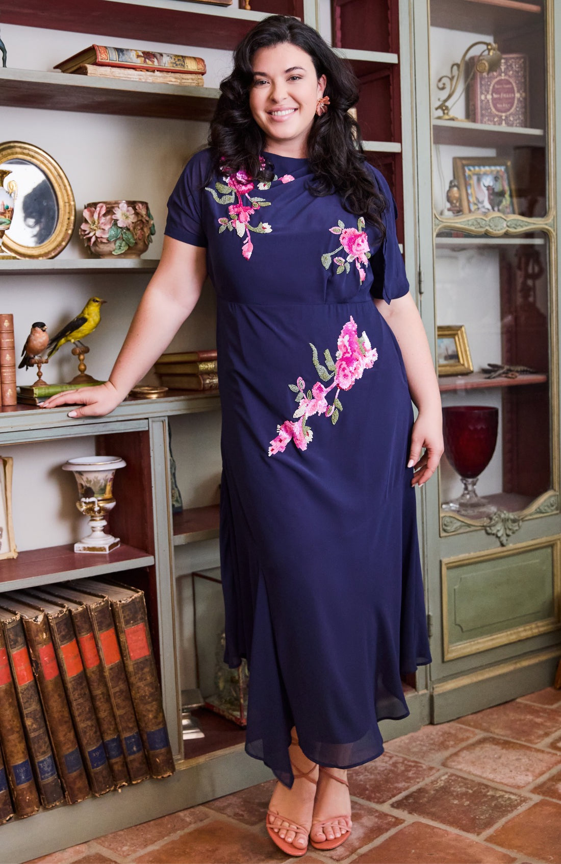 Hope & Ivy The Aubree Dress - Navy