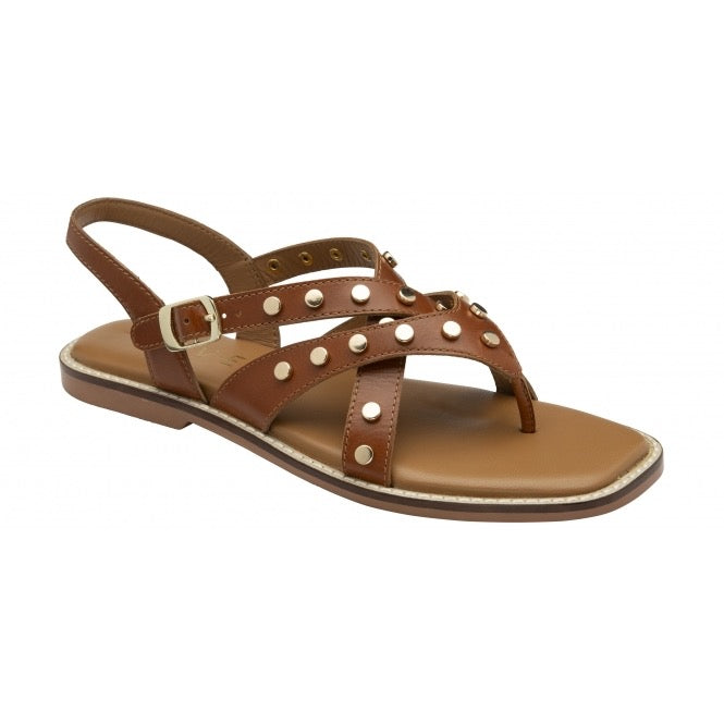 Ravel Myton Flat Leather Sandal - Tan