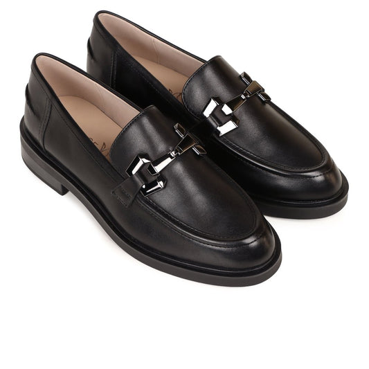 Caprice Leather Loafer - Black
