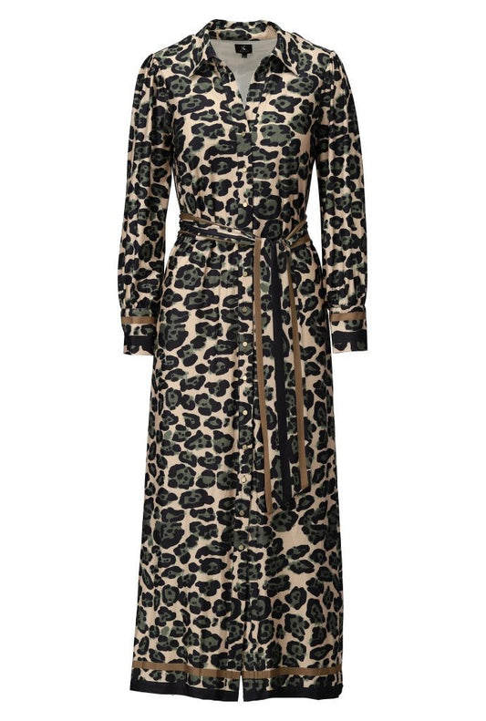 K-Design Printed Maxi Shirt Dress - Leopard
