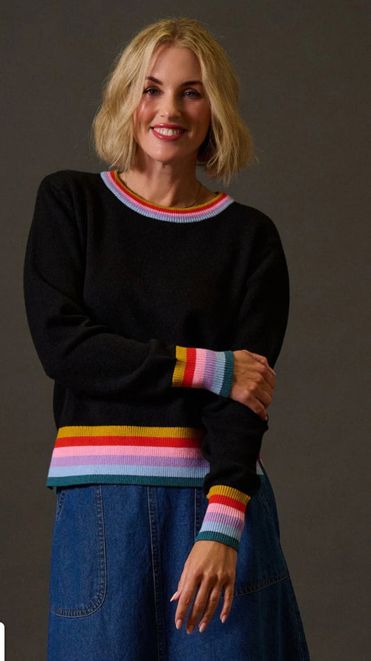Sugarhill Brighton Clare Jumper - Black Rainbow