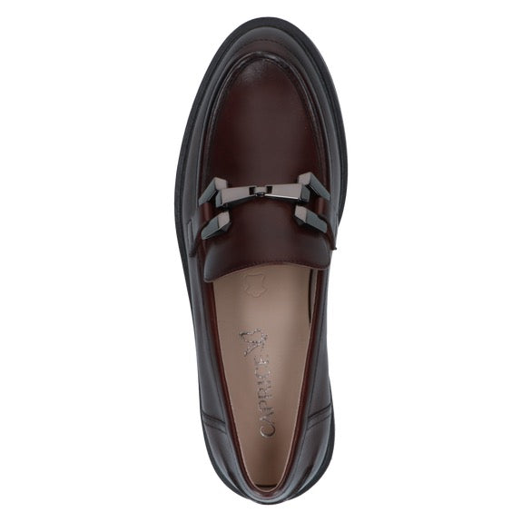 Caprice Leather Loafer - Dark Brown