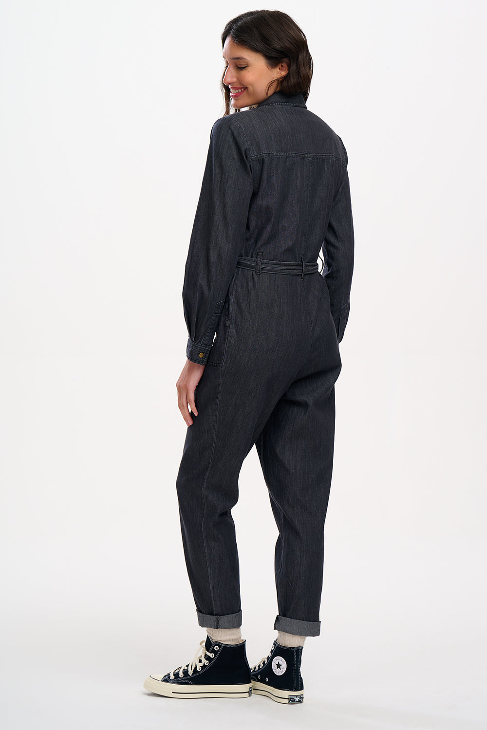 Sugarhill Brighton Anwen Washed Black Heart Burst Boilersuit